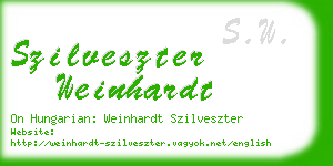 szilveszter weinhardt business card